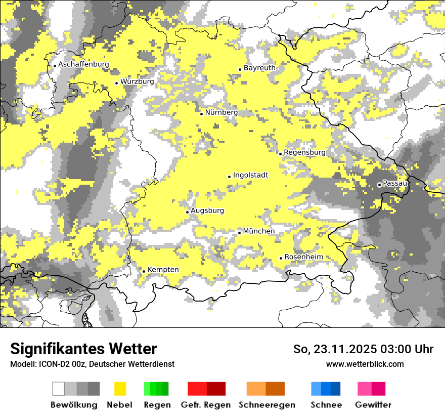Modellkarten Signifikantes Wetter