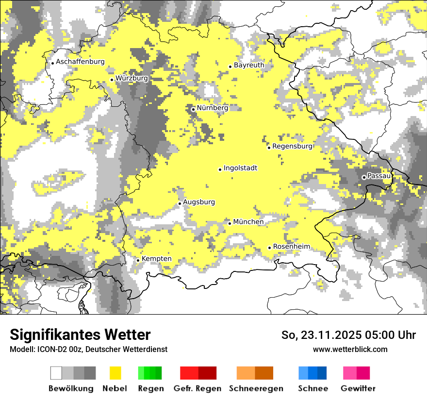Modellkarten Signifikantes Wetter