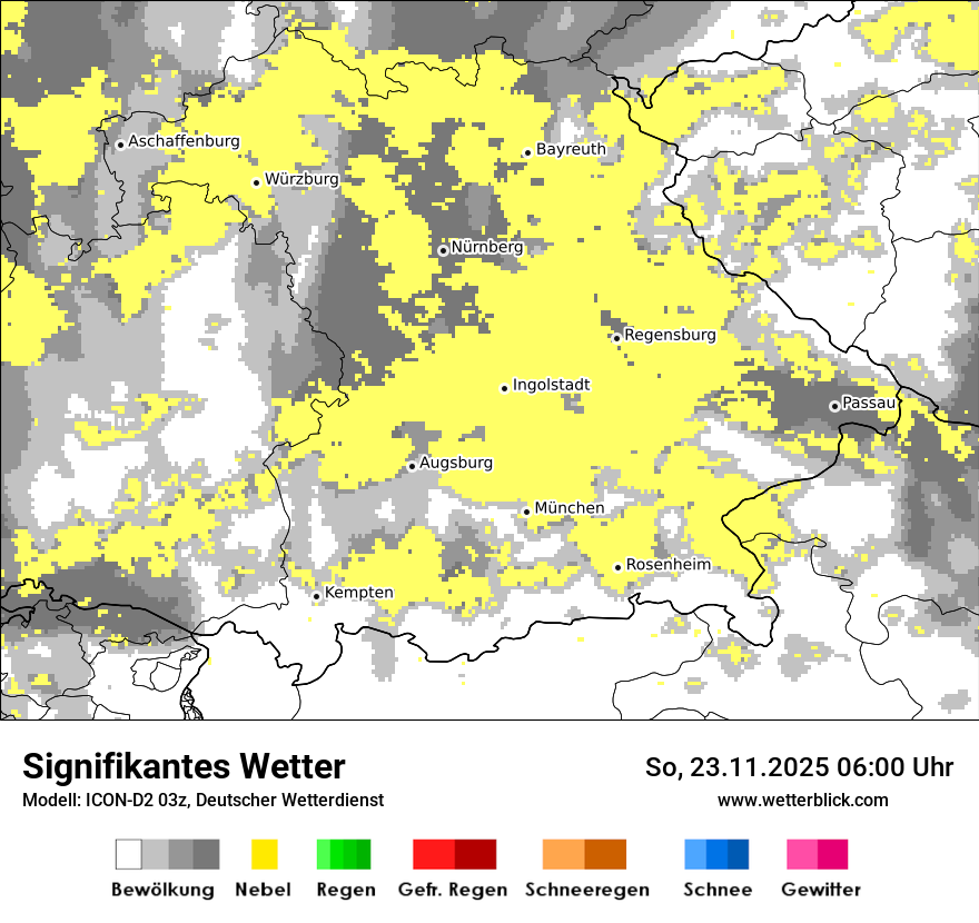 Modellkarten Signifikantes Wetter