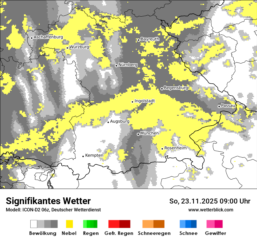 Modellkarten Signifikantes Wetter