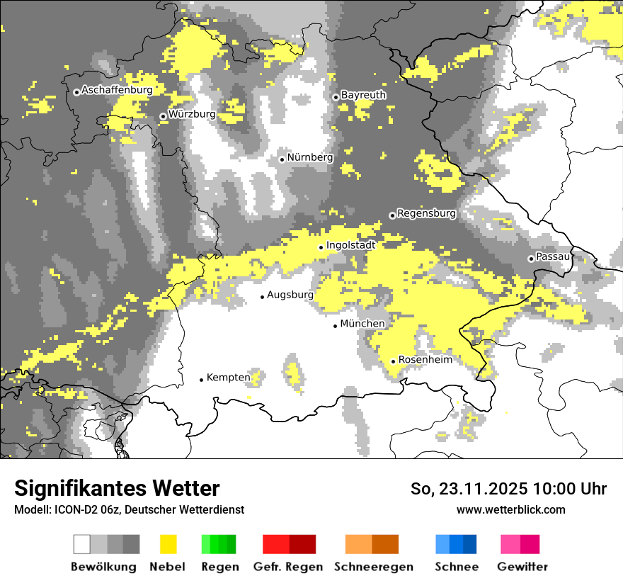 Modellkarten Signifikantes Wetter
