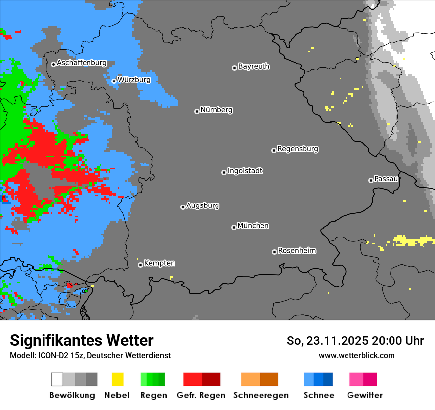 Modellkarten Signifikantes Wetter
