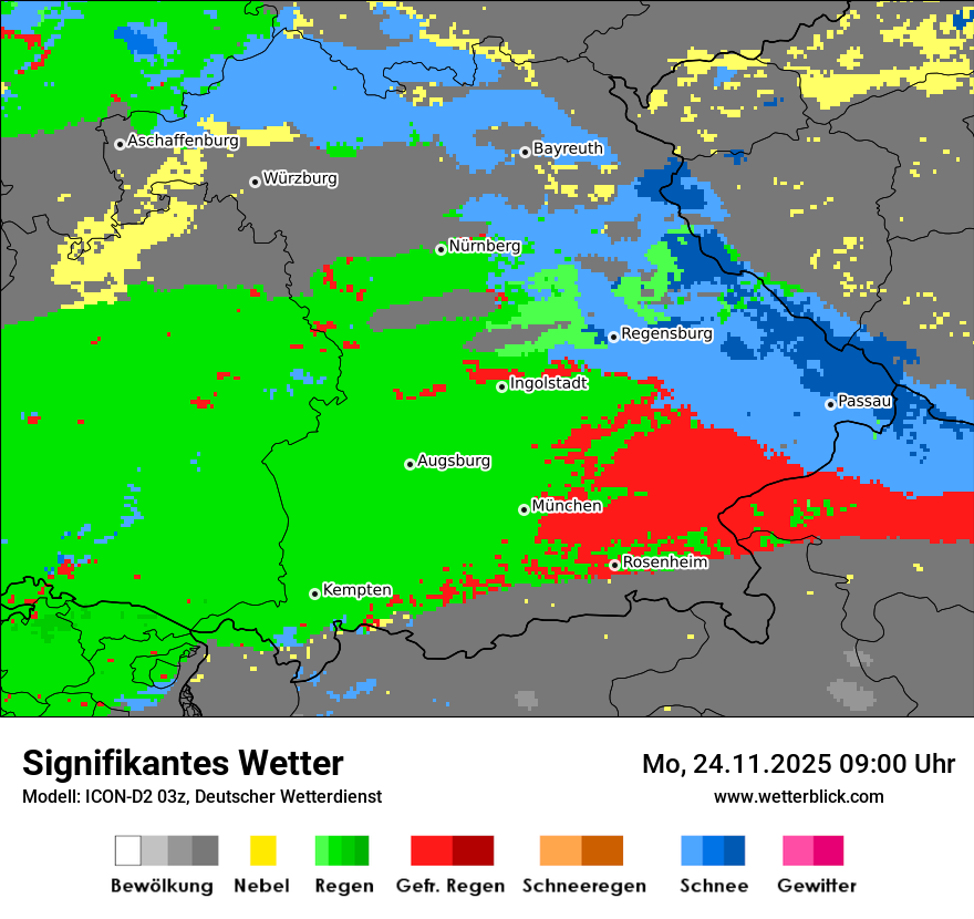 Modellkarten Signifikantes Wetter