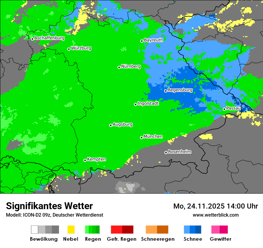 Modellkarten Signifikantes Wetter