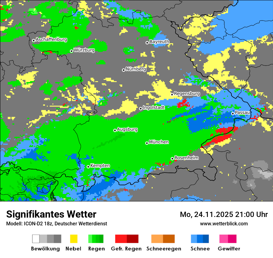 Modellkarten Signifikantes Wetter