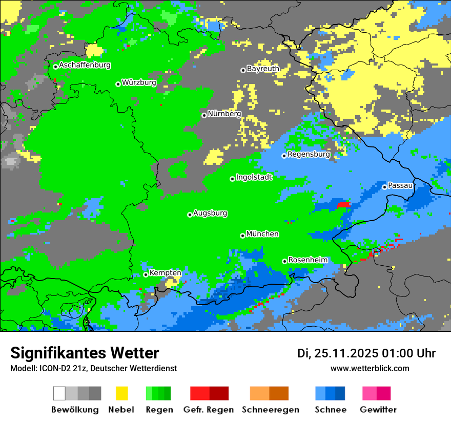 Modellkarten Signifikantes Wetter