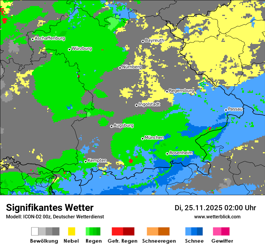 Modellkarten Signifikantes Wetter