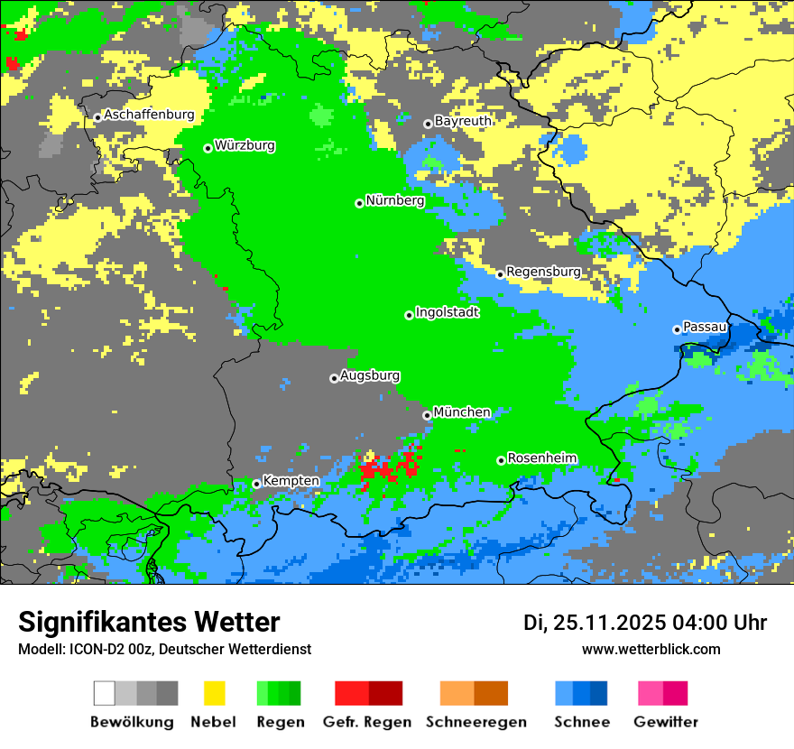 Modellkarten Signifikantes Wetter