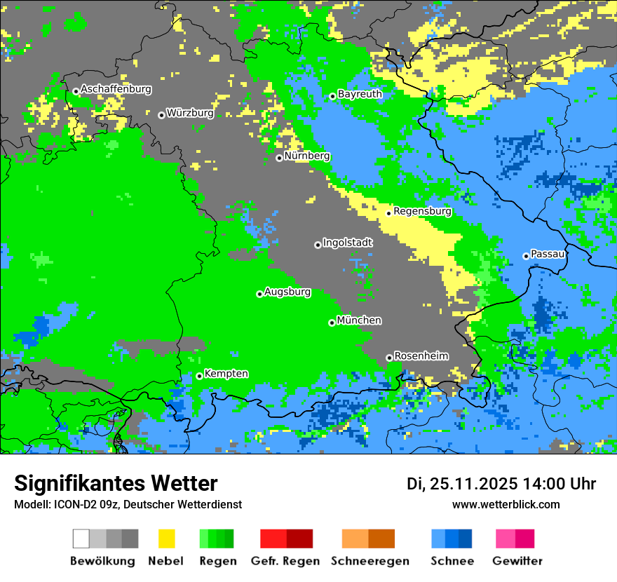 Modellkarten Signifikantes Wetter