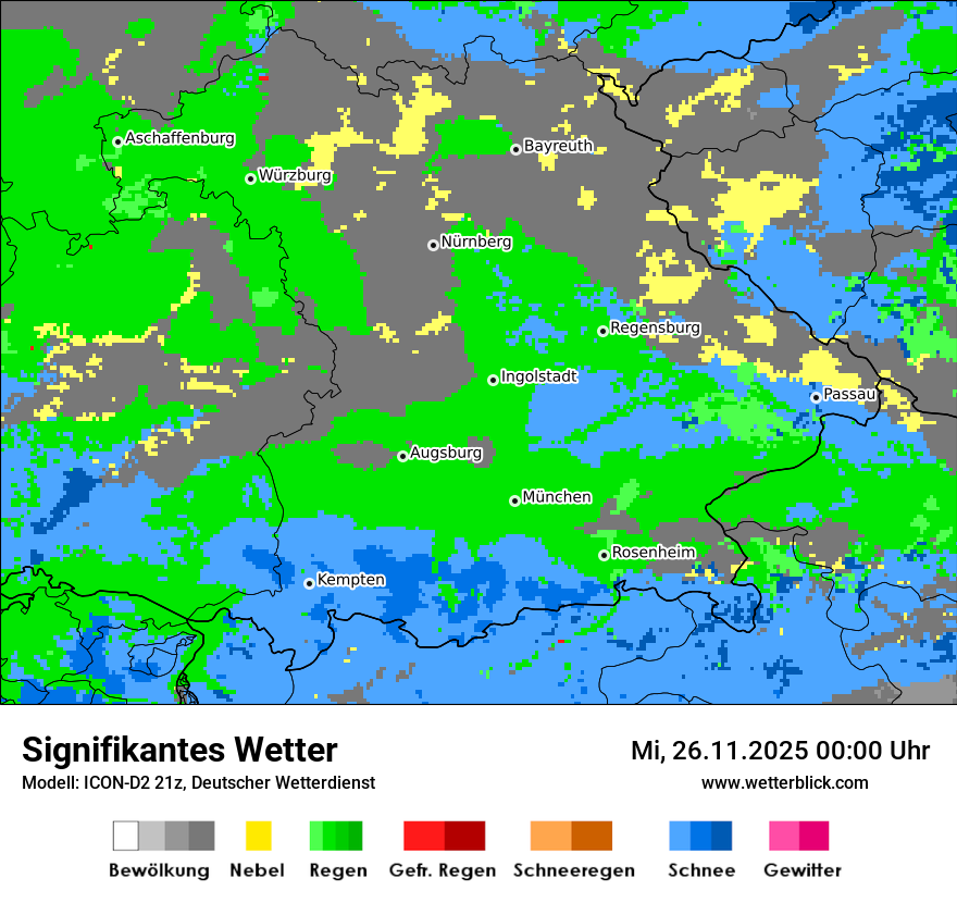 Modellkarten Signifikantes Wetter