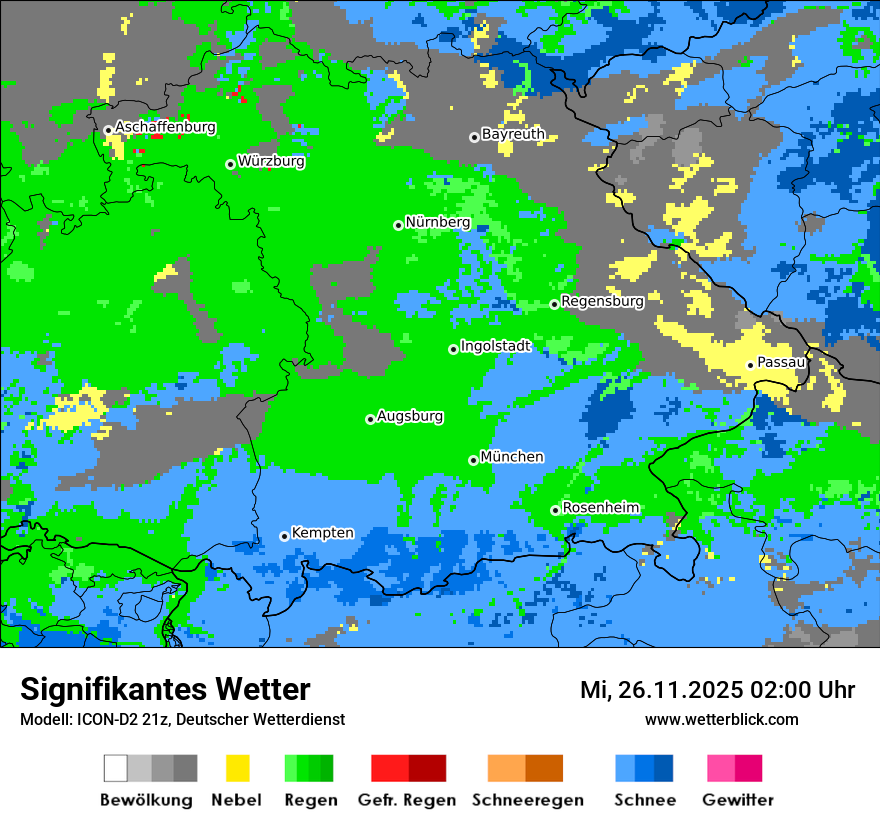 Modellkarten Signifikantes Wetter