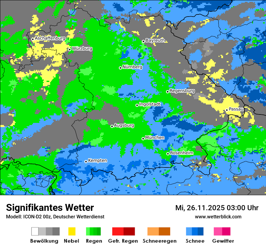Modellkarten Signifikantes Wetter