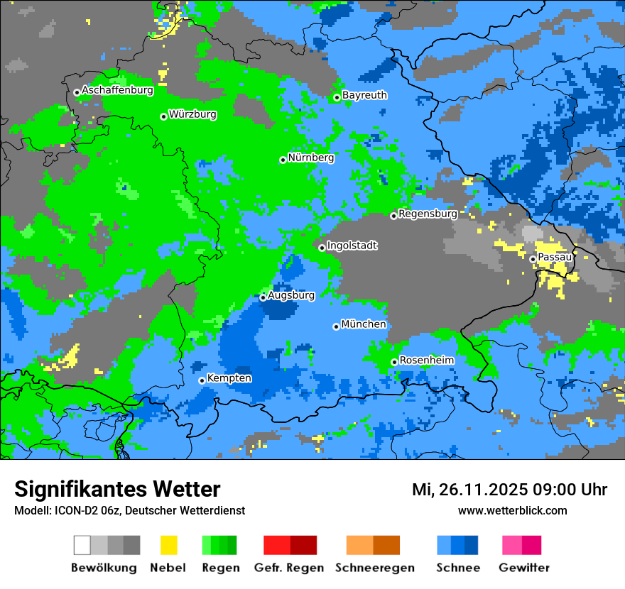 Modellkarten Signifikantes Wetter