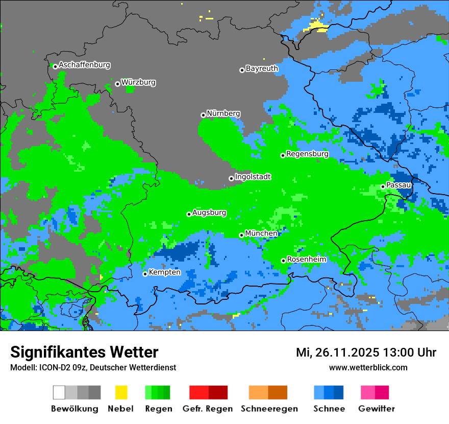 Modellkarten Signifikantes Wetter
