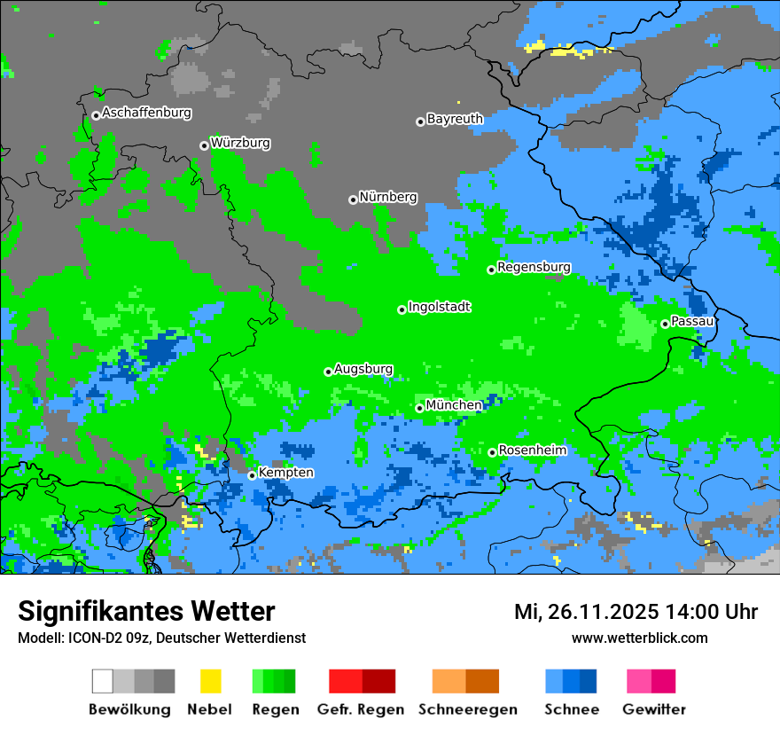 Modellkarten Signifikantes Wetter