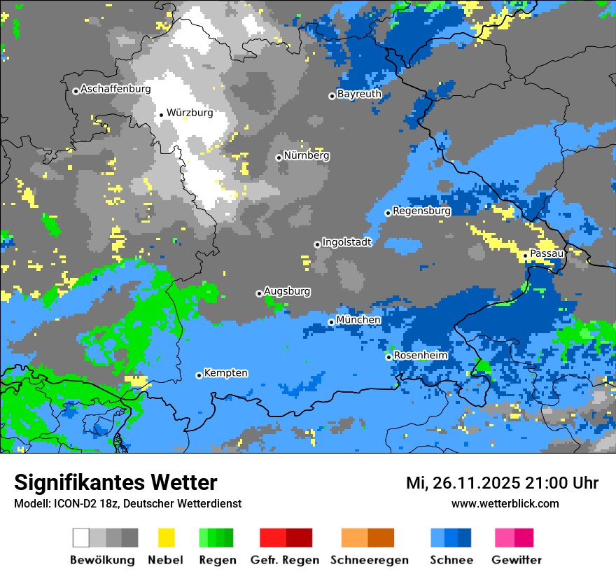 Modellkarten Signifikantes Wetter