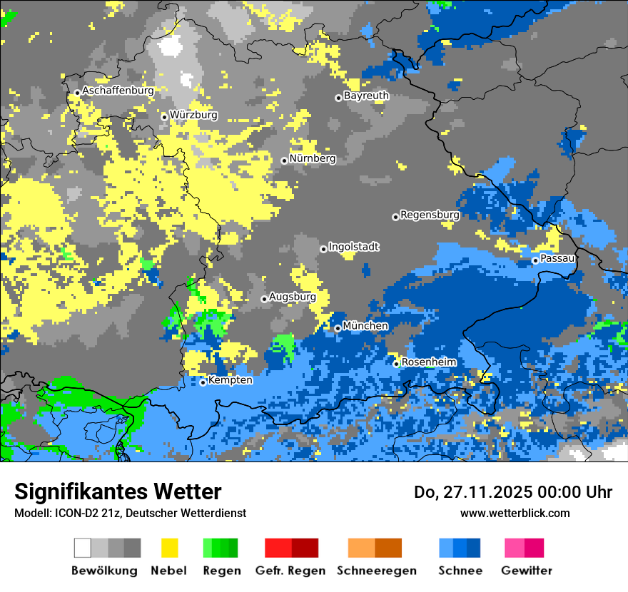 Modellkarten Signifikantes Wetter