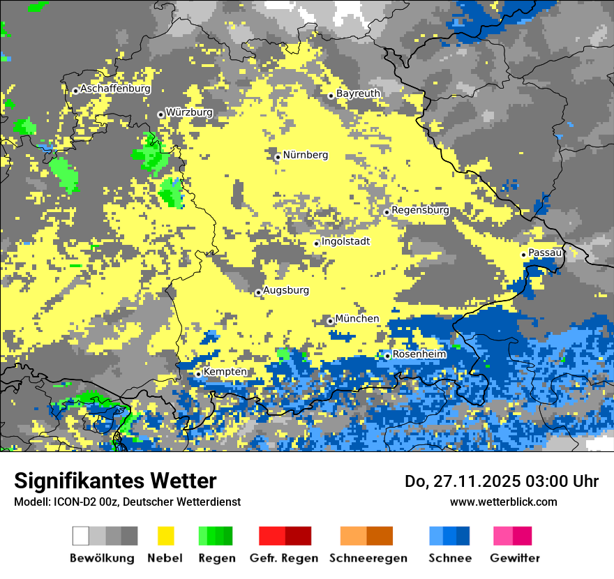 Modellkarten Signifikantes Wetter