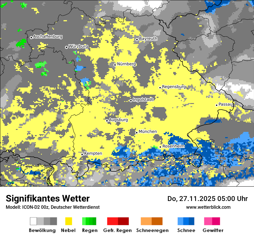 Modellkarten Signifikantes Wetter