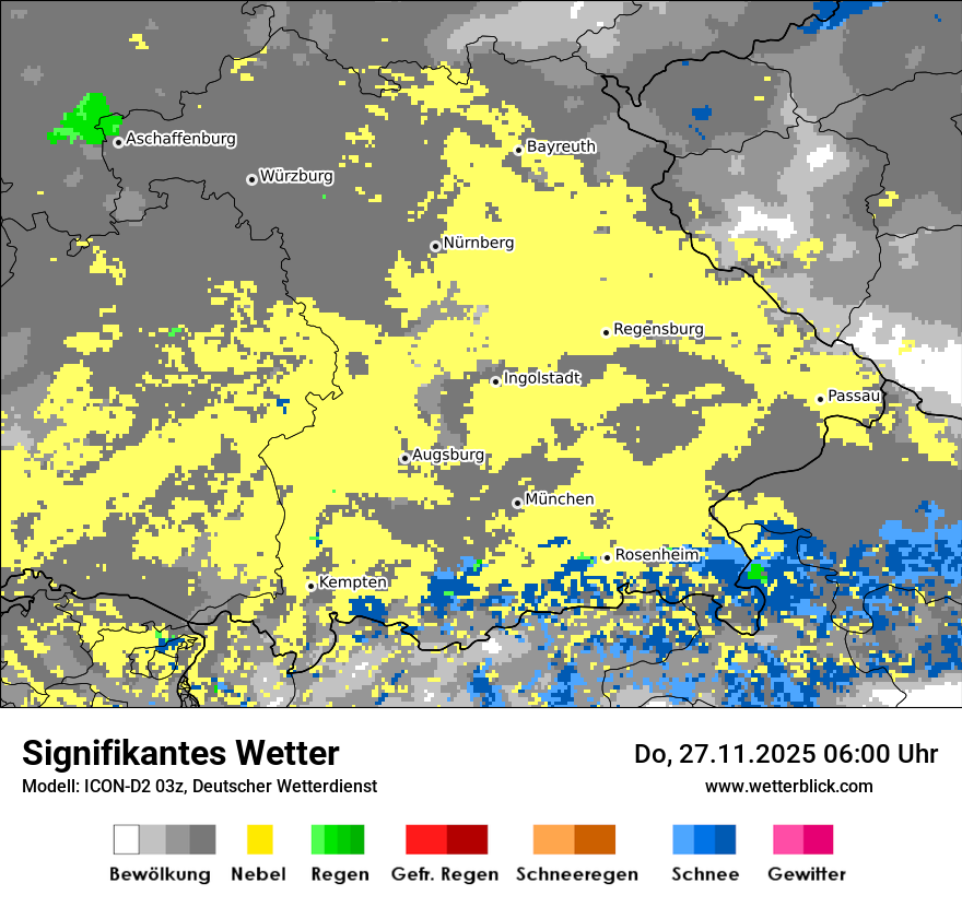 Modellkarten Signifikantes Wetter