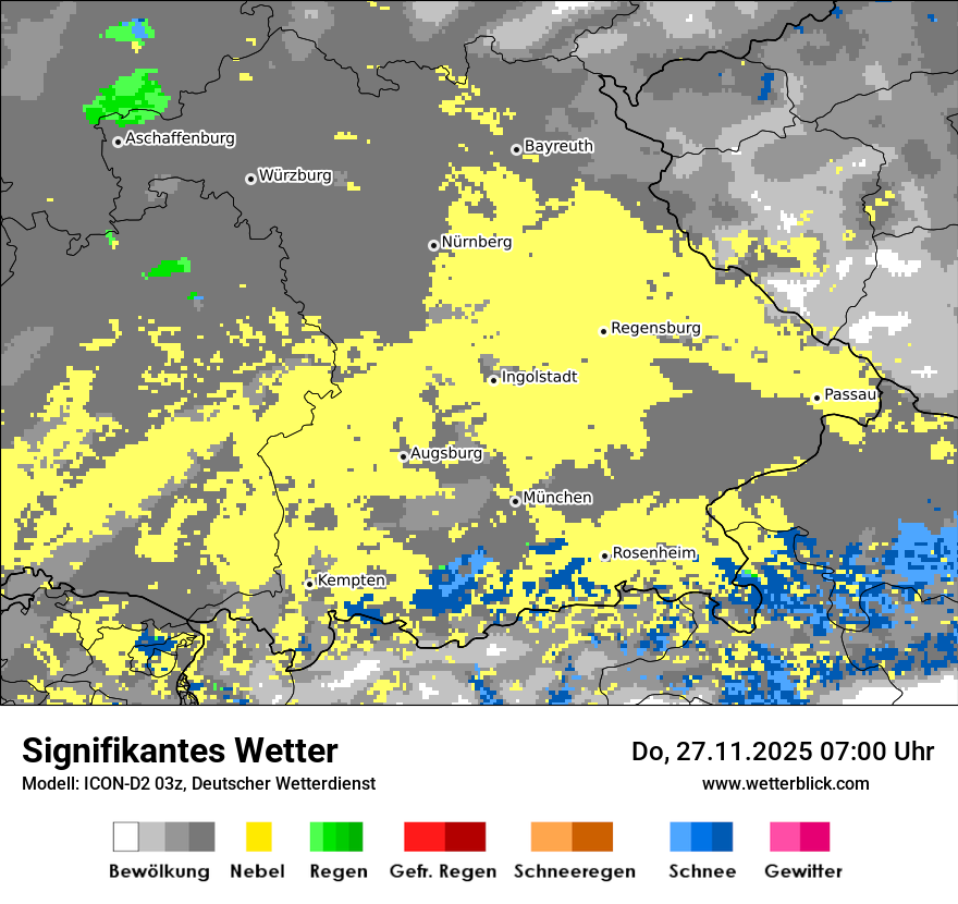 Modellkarten Signifikantes Wetter