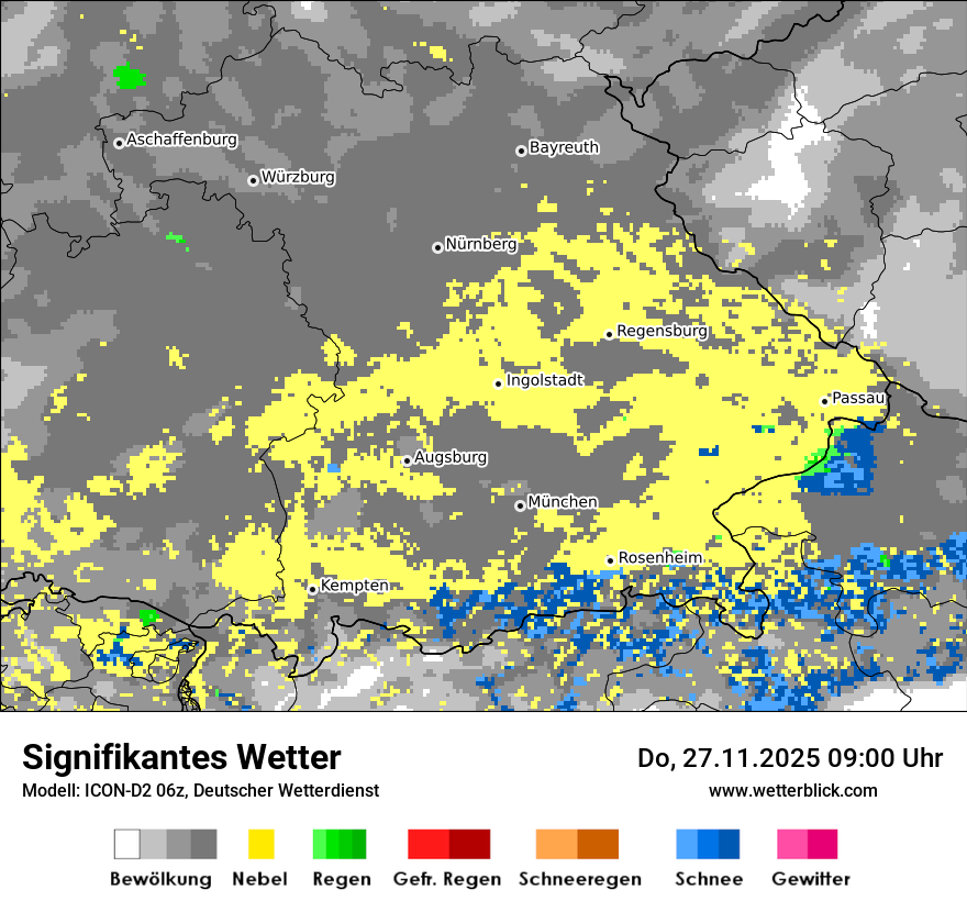 Modellkarten Signifikantes Wetter