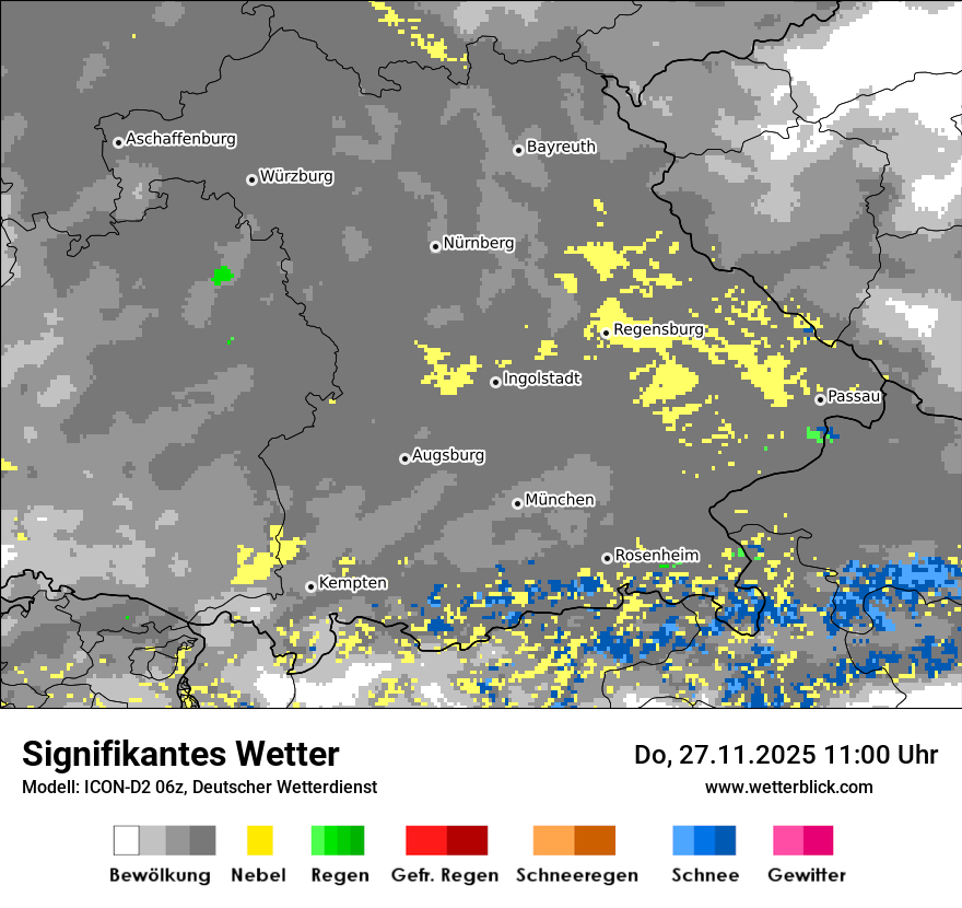 Modellkarten Signifikantes Wetter