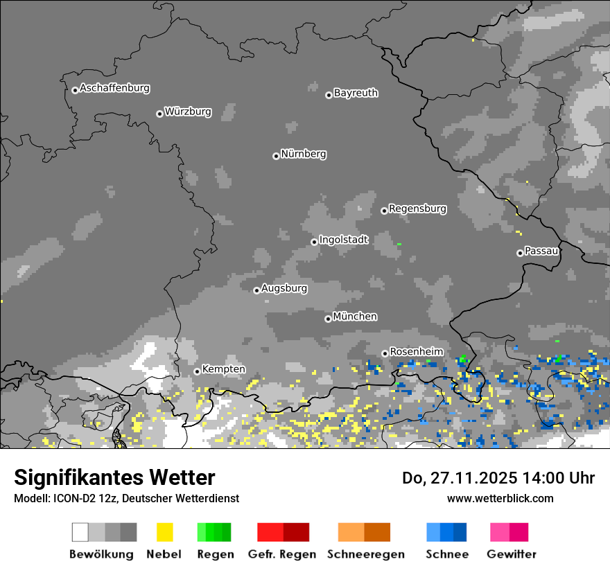 Modellkarten Signifikantes Wetter