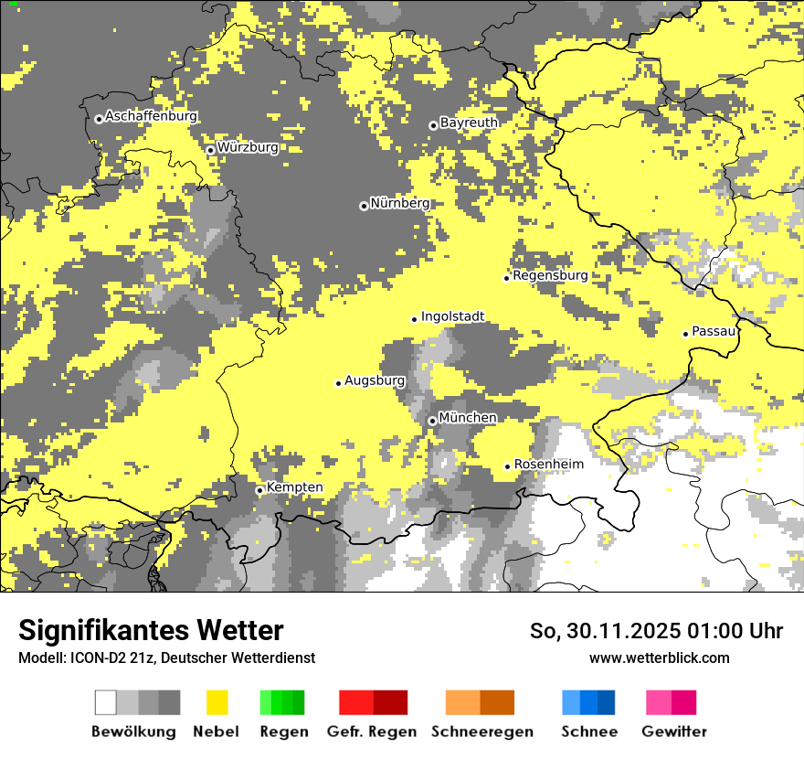 Modellkarten Signifikantes Wetter