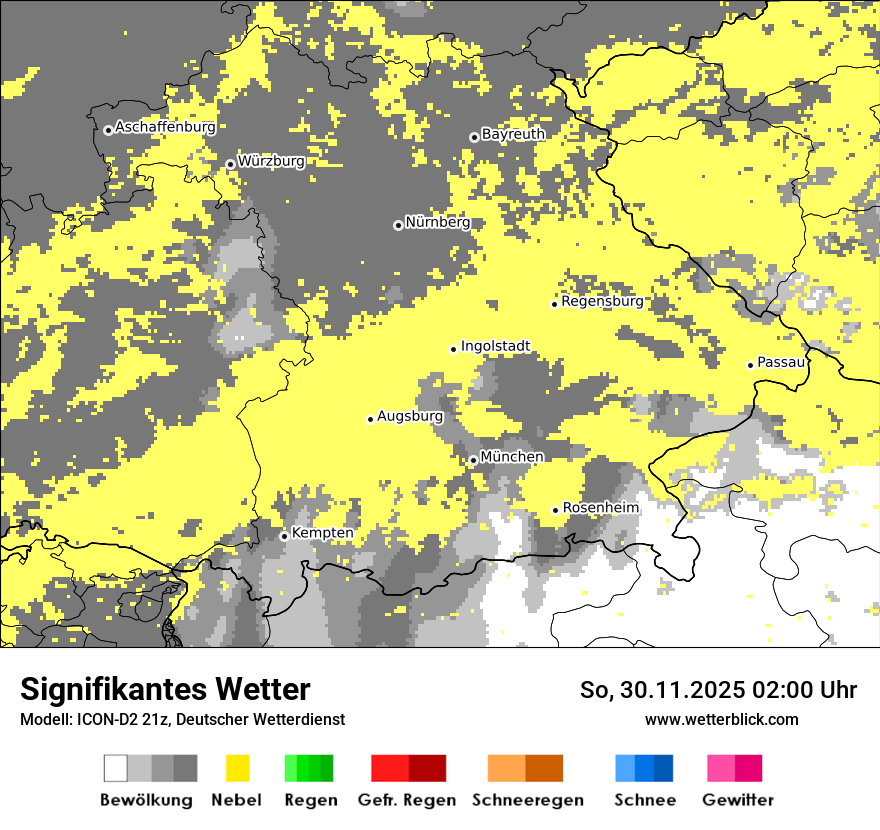 Modellkarten Signifikantes Wetter