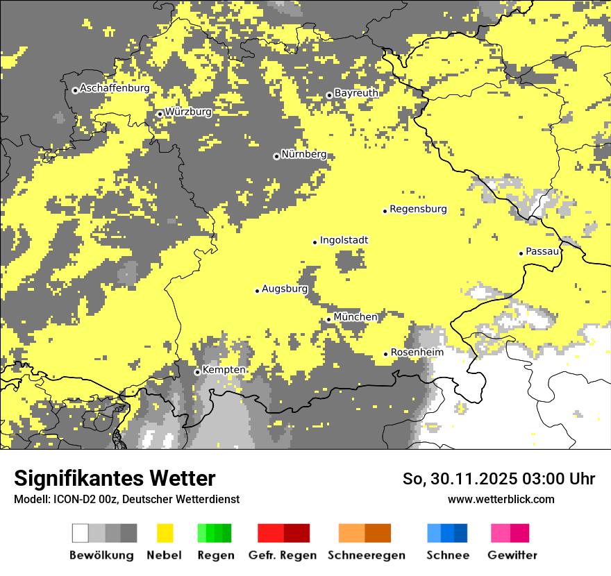 Modellkarten Signifikantes Wetter