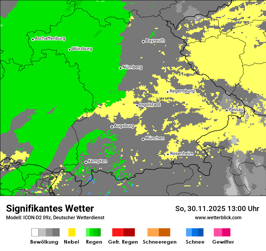 Modellkarten Signifikantes Wetter