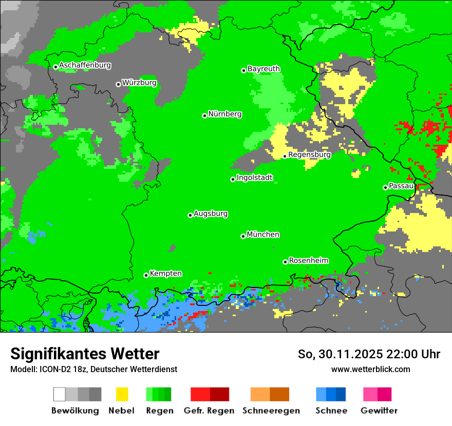 Modellkarten Signifikantes Wetter