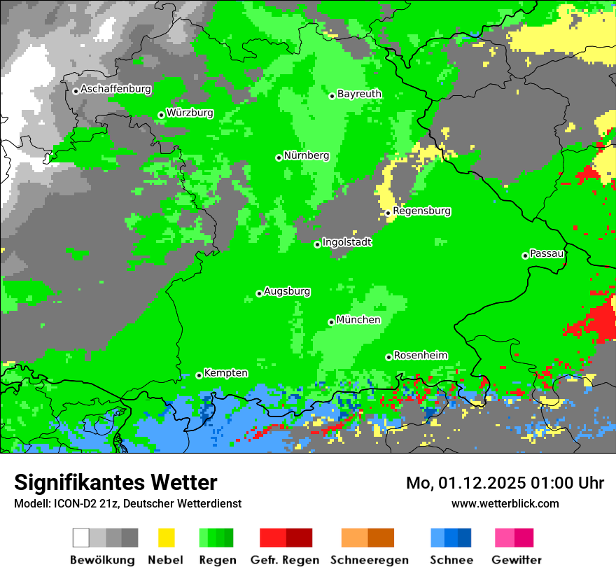 Modellkarten Signifikantes Wetter