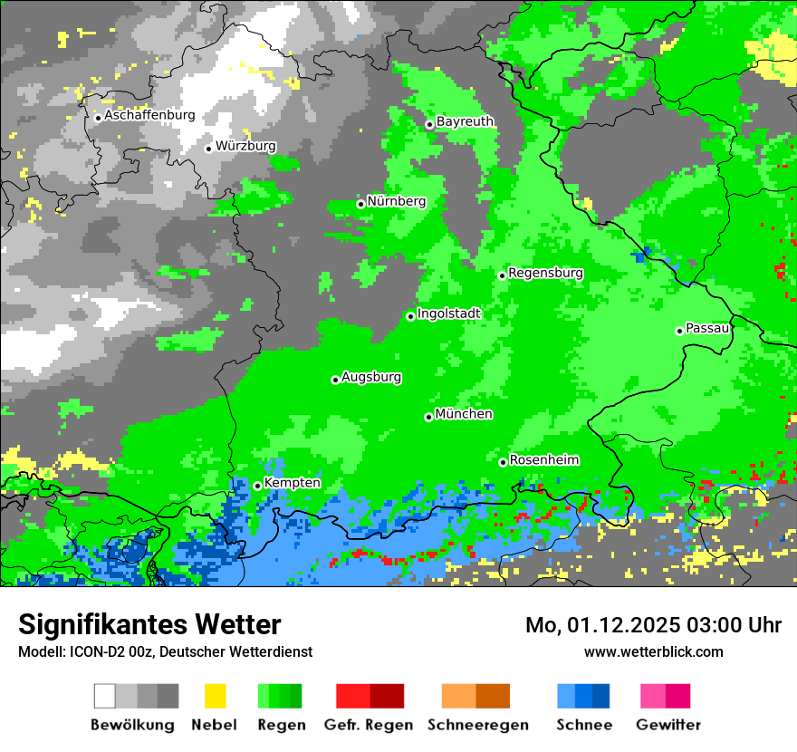Modellkarten Signifikantes Wetter