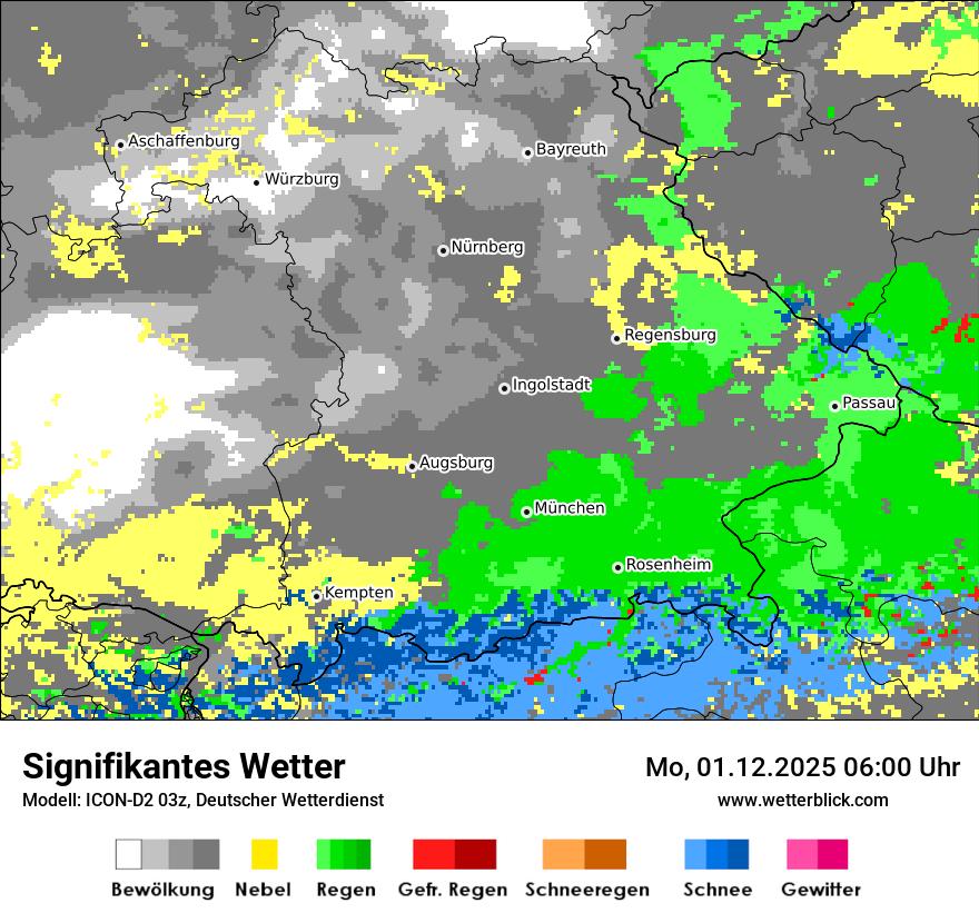 Modellkarten Signifikantes Wetter