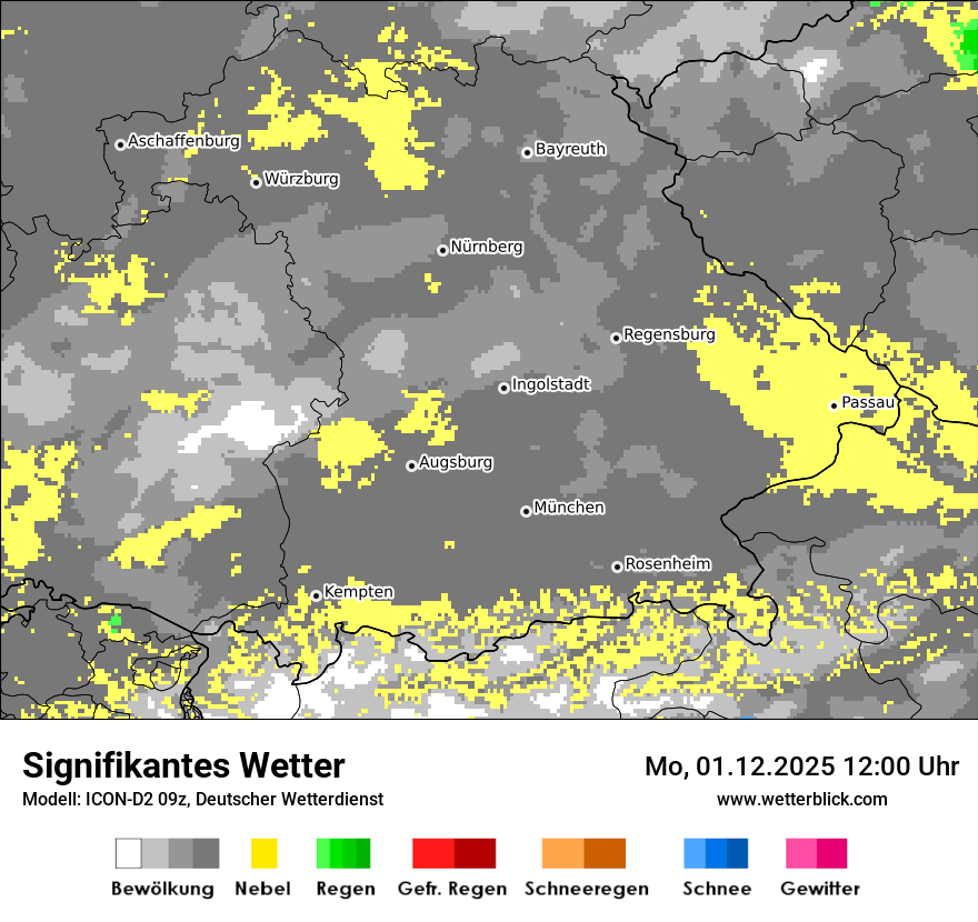 Modellkarten Signifikantes Wetter