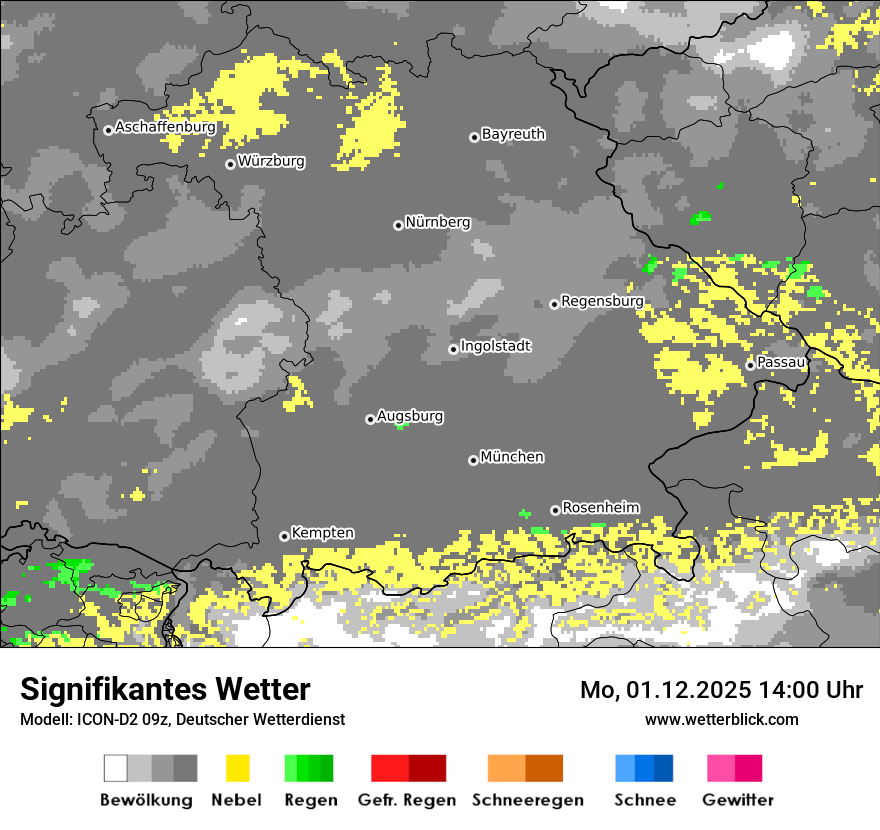 Modellkarten Signifikantes Wetter