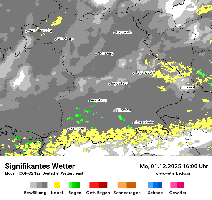Modellkarten Signifikantes Wetter