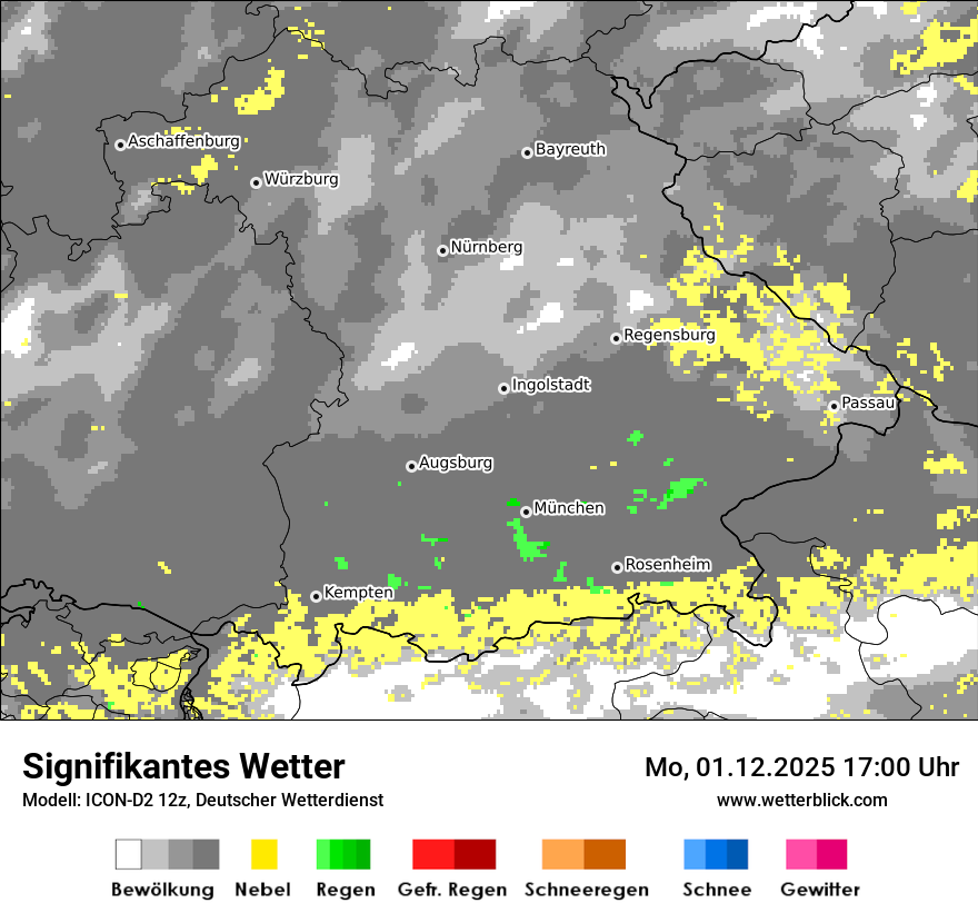 Modellkarten Signifikantes Wetter