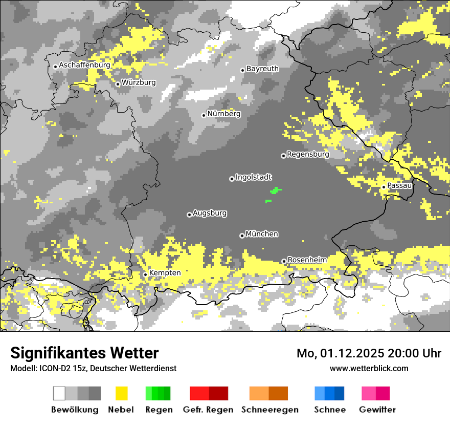 Modellkarten Signifikantes Wetter
