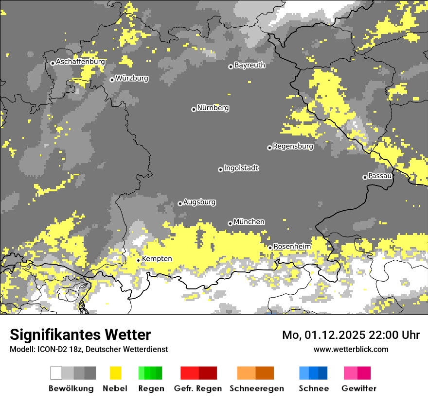 Modellkarten Signifikantes Wetter