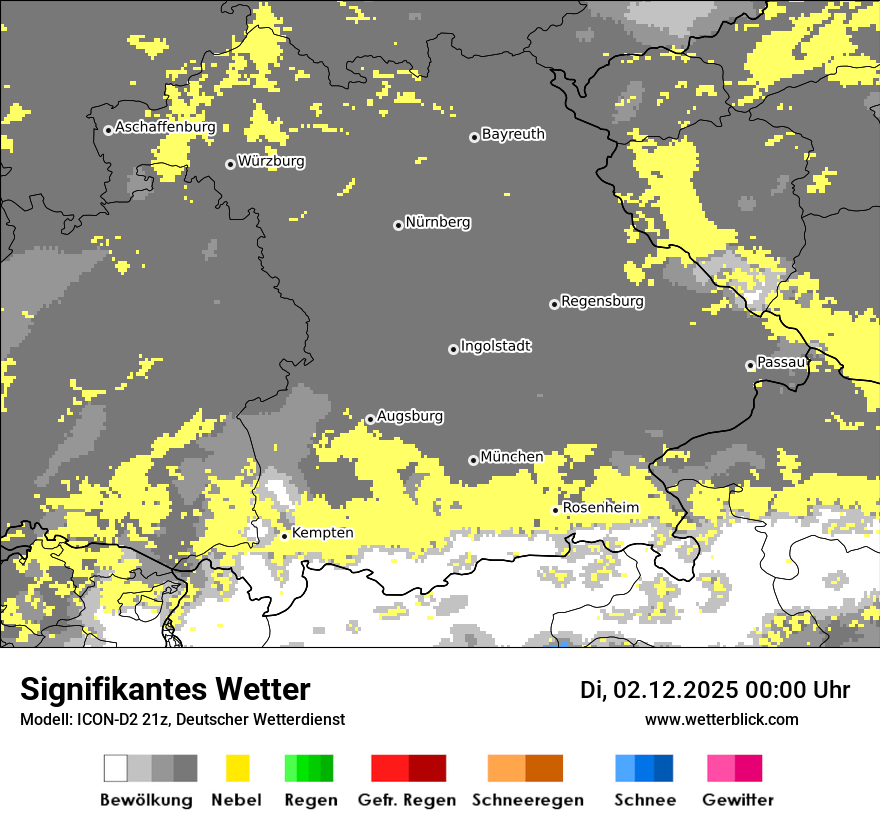 Modellkarten Signifikantes Wetter