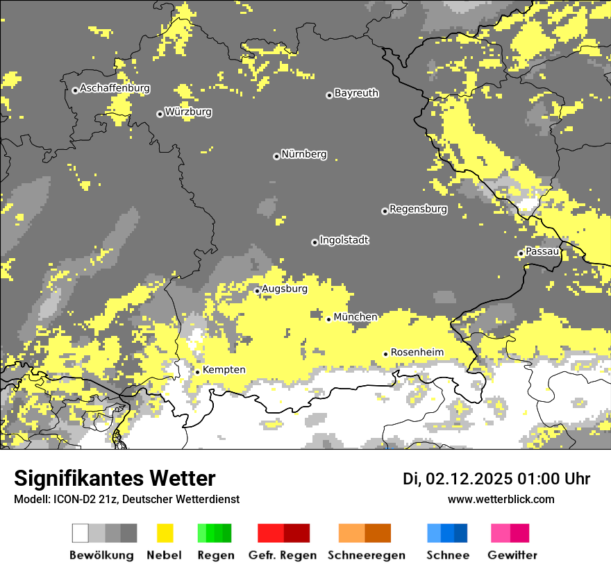 Modellkarten Signifikantes Wetter