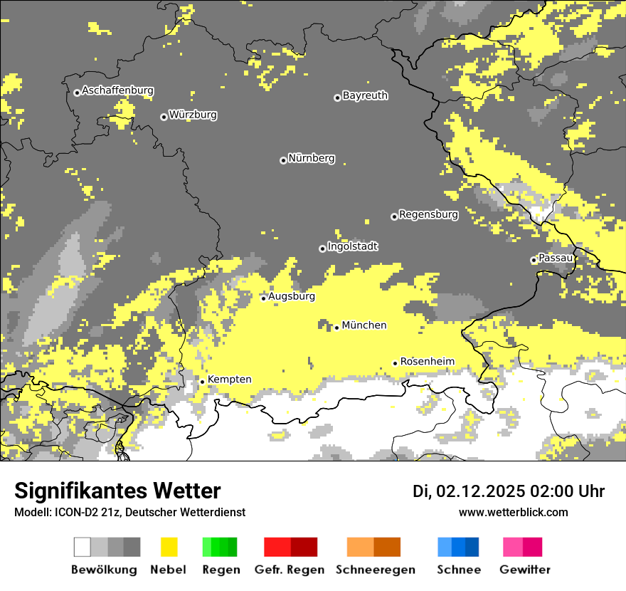 Modellkarten Signifikantes Wetter