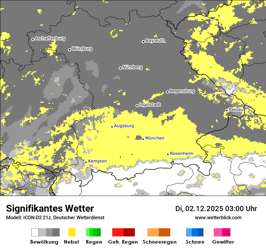 Modellkarten Signifikantes Wetter