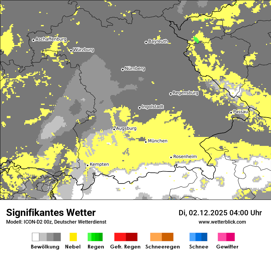 Modellkarten Signifikantes Wetter