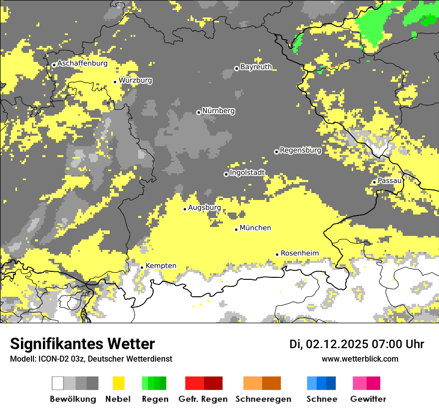Modellkarten Signifikantes Wetter