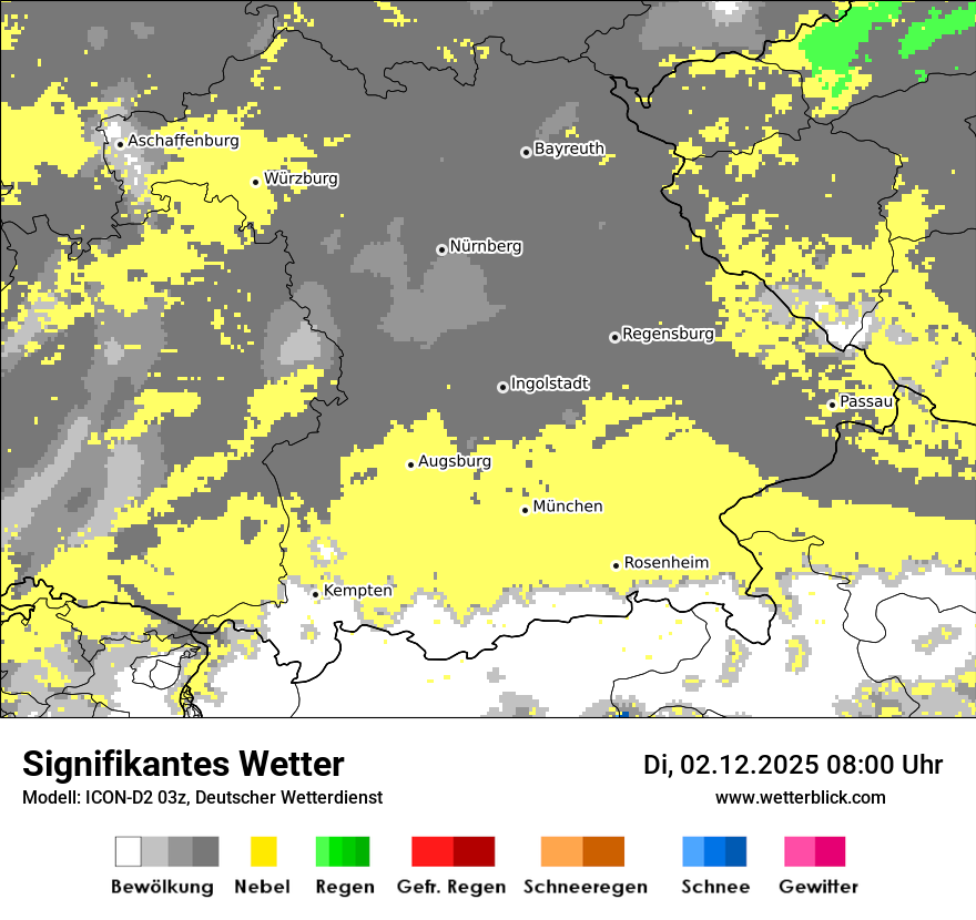 Modellkarten Signifikantes Wetter