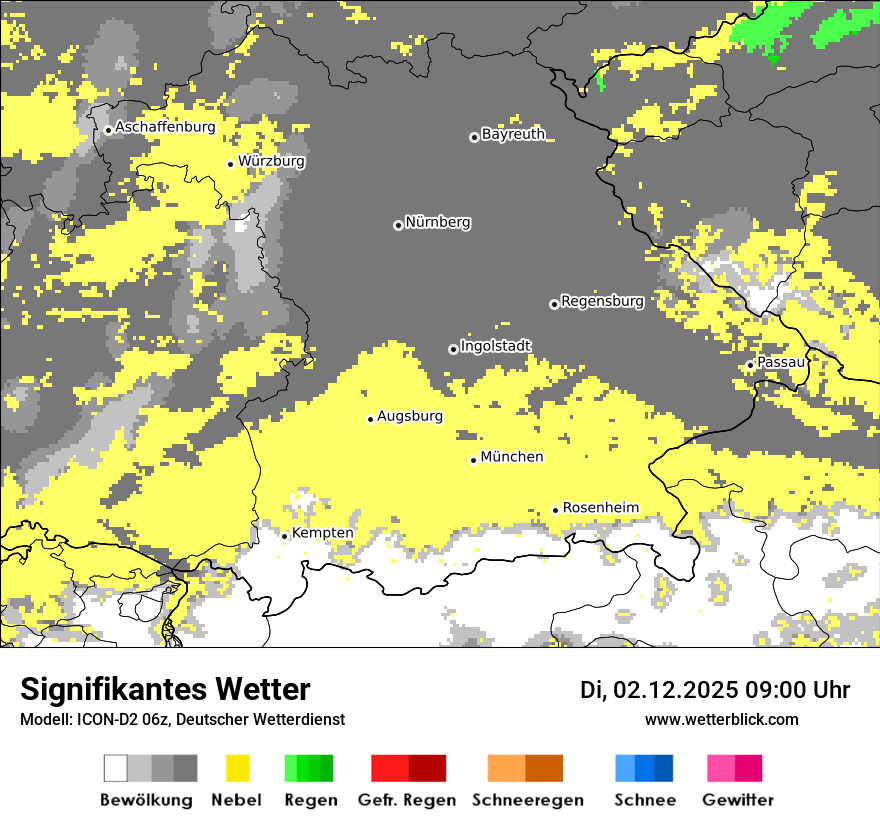 Modellkarten Signifikantes Wetter